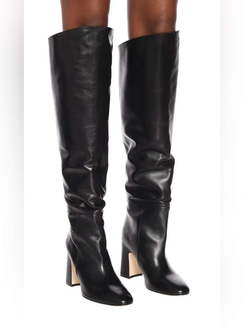 Stuart Weitzman Lucinda convertible black leather suede fold down boots size 6.5